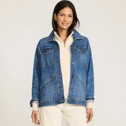 Trucker-Jeansjacke, oversized für Damen