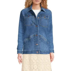 Trucker-Jeansjacke, oversized für Damen