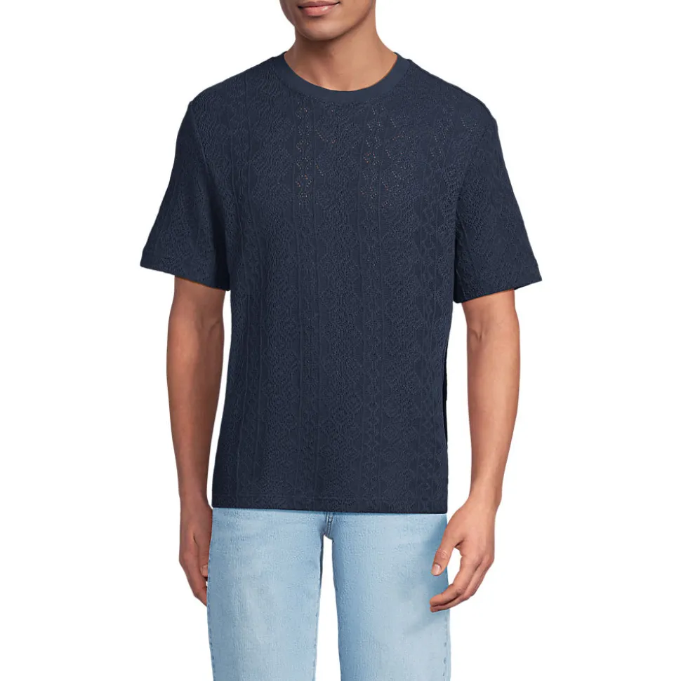 T-Shirt aus Jersey mit Struktur für Herren
