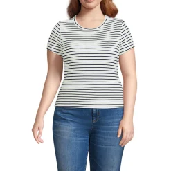 T-Shirt aus softem Viskosemix für Damen in Plus-Größe