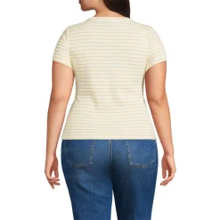 T-Shirt aus softem Viskosemix für Damen in Plus-Größe
