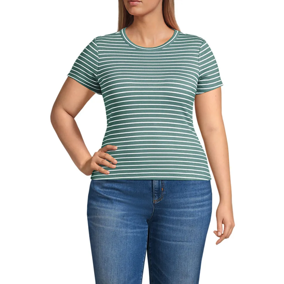 T-Shirt aus softem Viskosemix für Damen in Plus-Größe