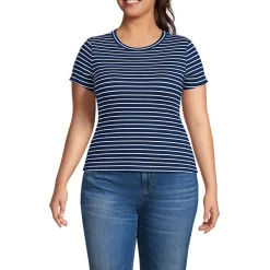 T-Shirt aus softem Viskosemix für Damen in Plus-Größe