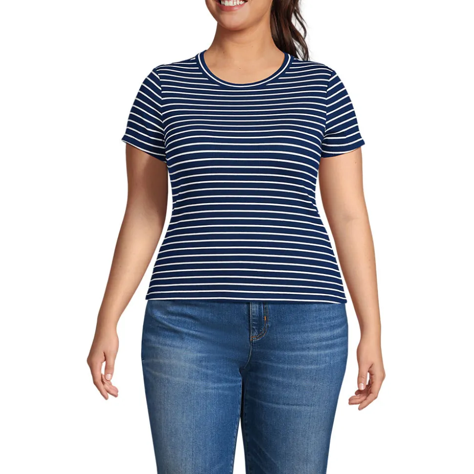 T-Shirt aus softem Viskosemix für Damen in Plus-Größe