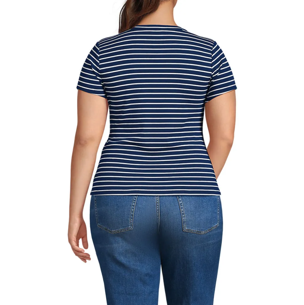 T-Shirt aus softem Viskosemix für Damen in Plus-Größe