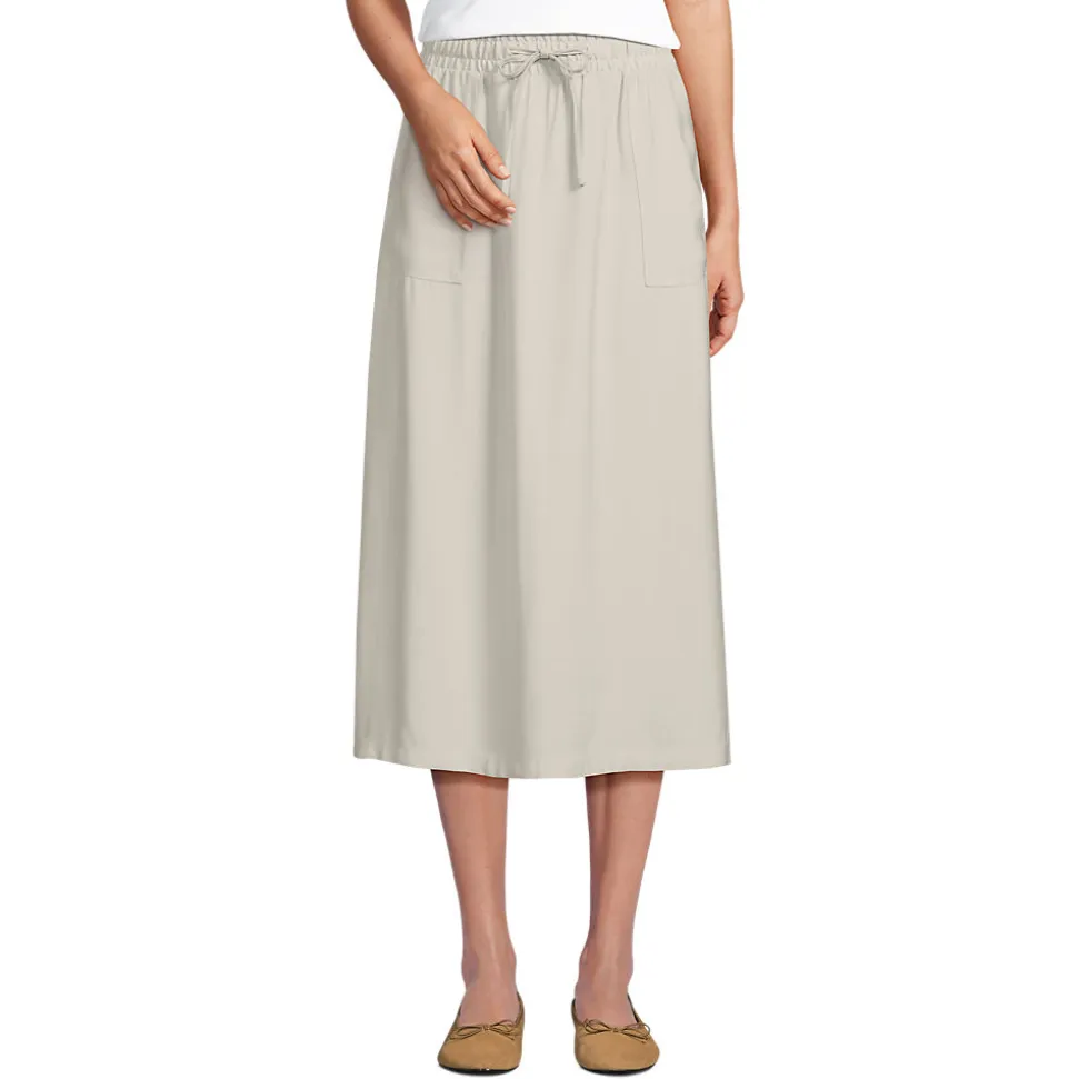 Twill-Midirock für Damen