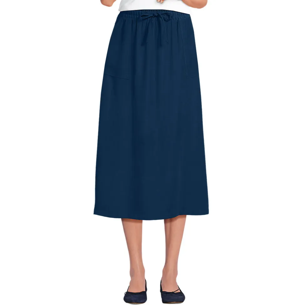 Twill-Midirock für Damen