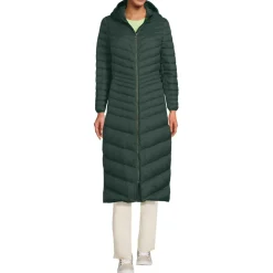 Ultraleichter Maxi-Daunenmantel mit Kapuze WANDERWEIGHT für Damen