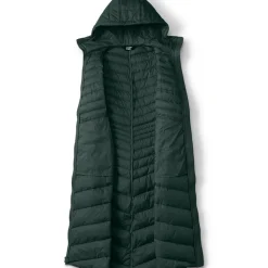 Ultraleichter Maxi-Daunenmantel mit Kapuze WANDERWEIGHT für Damen