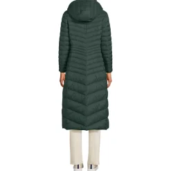 Ultraleichter Maxi-Daunenmantel mit Kapuze WANDERWEIGHT für Damen