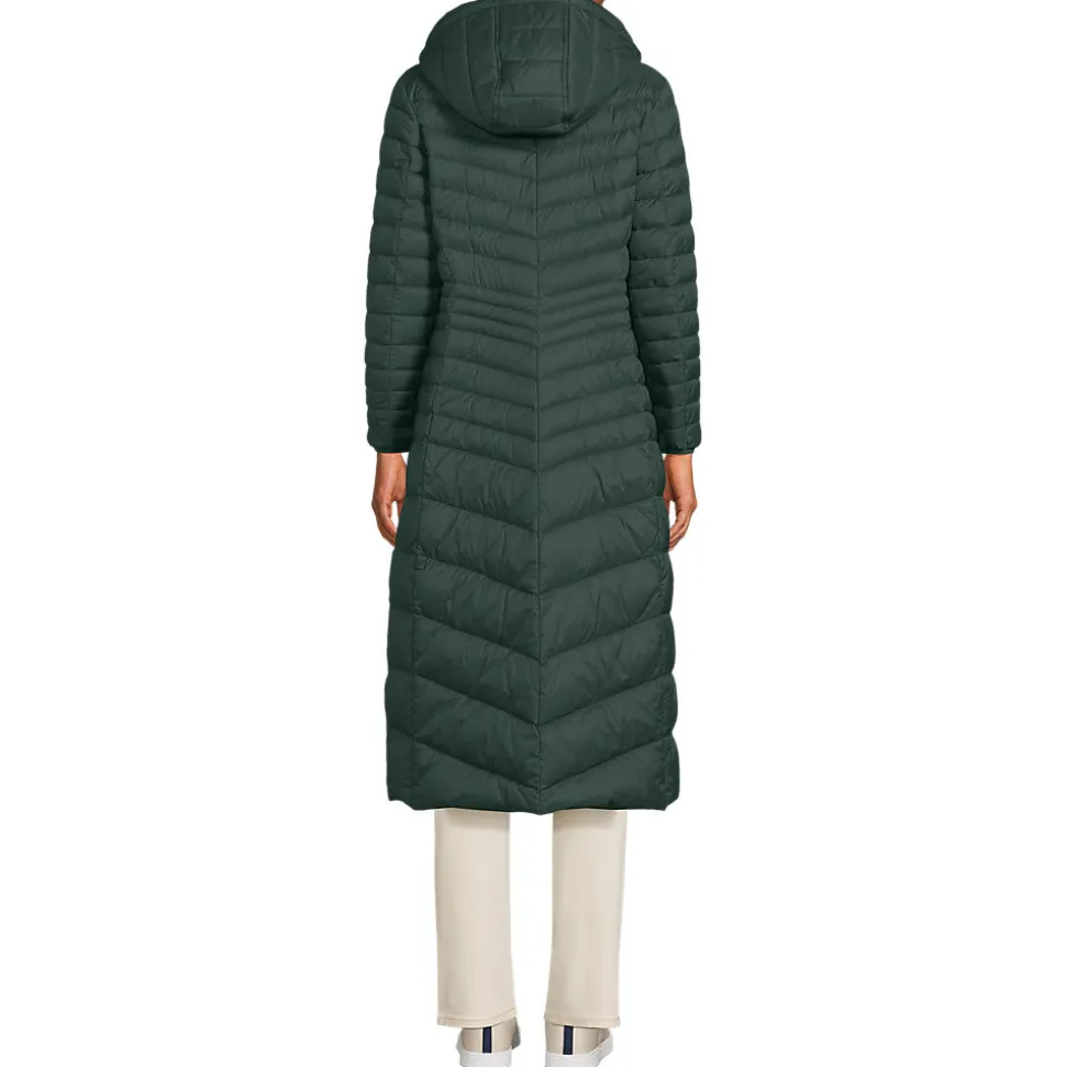 Ultraleichter Maxi-Daunenmantel mit Kapuze WANDERWEIGHT für Damen