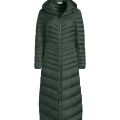 Ultraleichter Maxi-Daunenmantel mit Kapuze WANDERWEIGHT für Damen