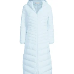 Ultraleichter Maxi-Daunenmantel mit Kapuze WANDERWEIGHT für Damen