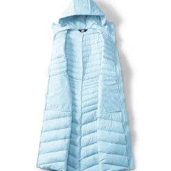 Ultraleichter Maxi-Daunenmantel mit Kapuze WANDERWEIGHT für Damen