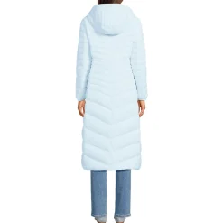 Ultraleichter Maxi-Daunenmantel mit Kapuze WANDERWEIGHT für Damen