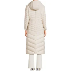 Ultraleichter Maxi-Daunenmantel mit Kapuze WANDERWEIGHT für Damen