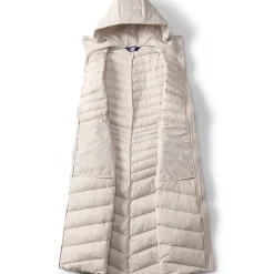 Ultraleichter Maxi-Daunenmantel mit Kapuze WANDERWEIGHT für Damen