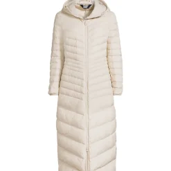 Ultraleichter Maxi-Daunenmantel mit Kapuze WANDERWEIGHT für Damen