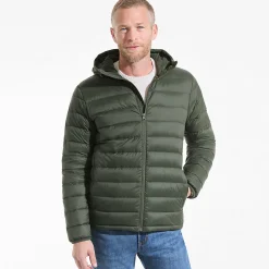Ultraleichte verstaubare Daunen-Kapuzenjacke WANDERWEIGHT für Herren