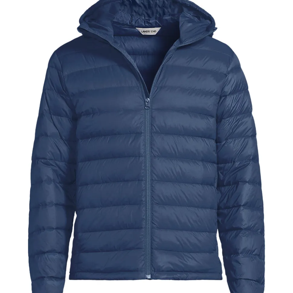 Ultraleichte verstaubare Daunen-Kapuzenjacke WANDERWEIGHT für Herren