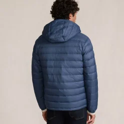 Ultraleichte verstaubare Daunen-Kapuzenjacke WANDERWEIGHT für Herren