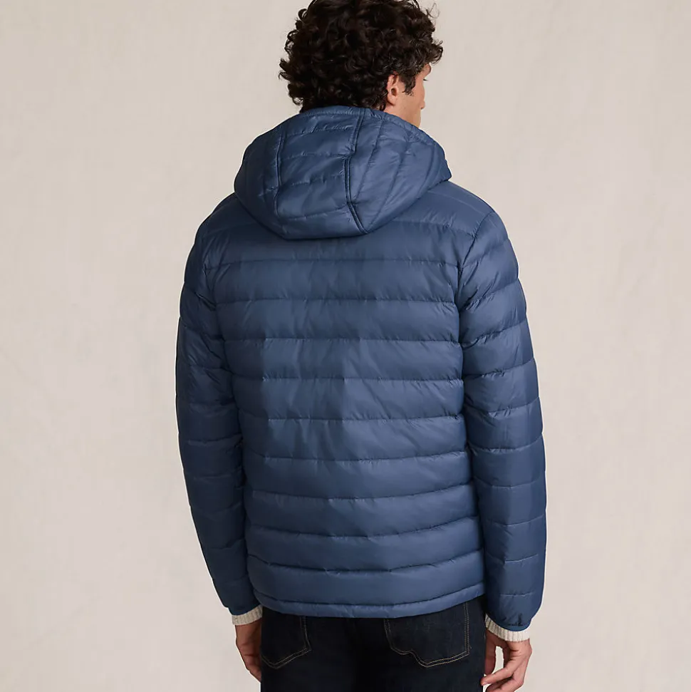 Ultraleichte verstaubare Daunen-Kapuzenjacke WANDERWEIGHT für Herren