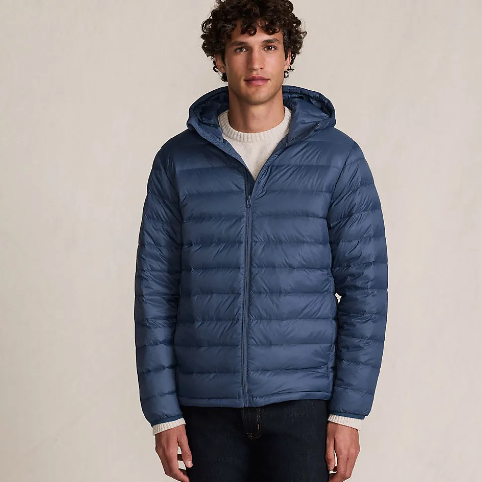 Ultraleichte verstaubare Daunen-Kapuzenjacke WANDERWEIGHT für Herren