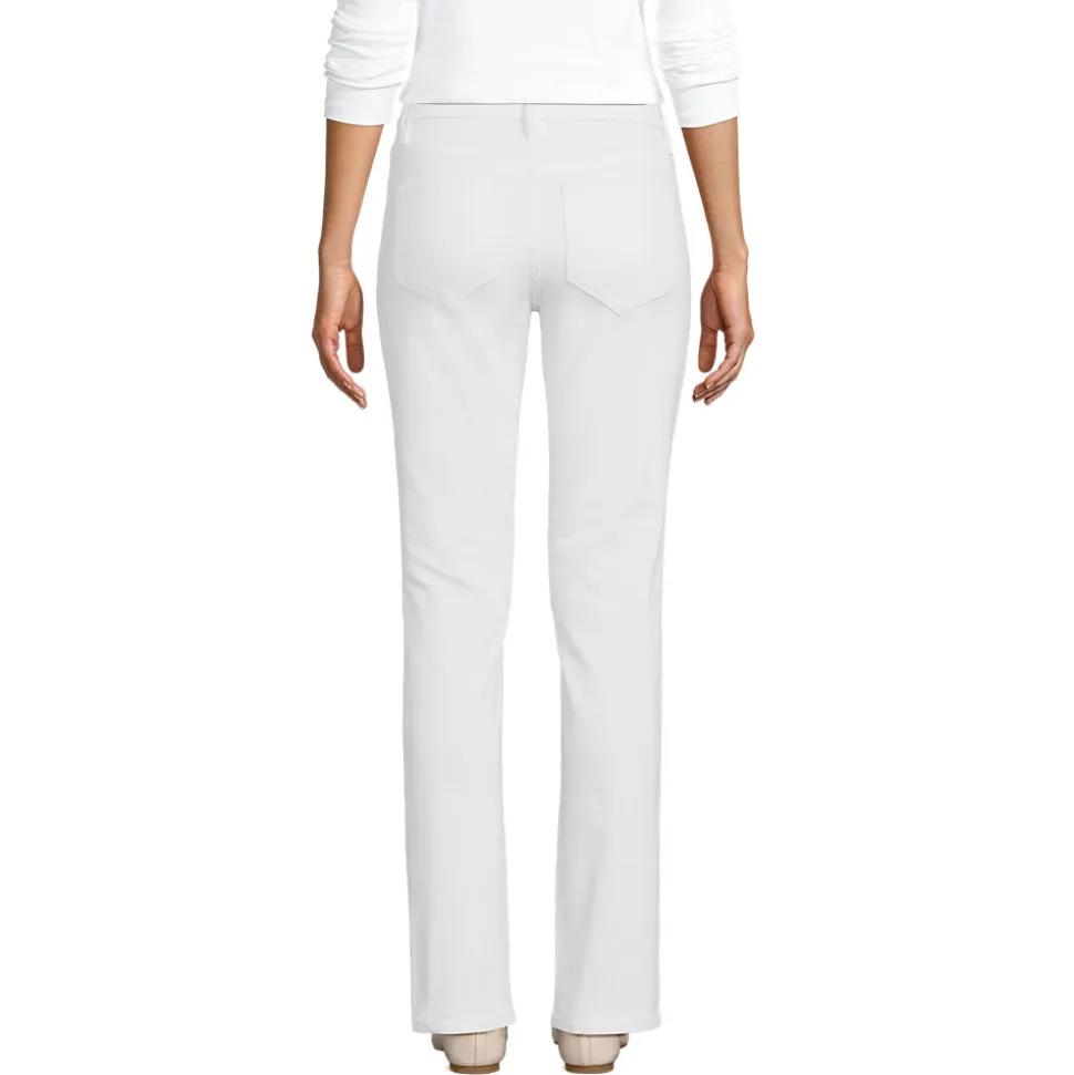 Unifarbene Straight Fit Jeans Mid Waist