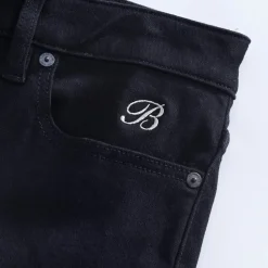 Unifarbene Straight Fit Jeans Mid Waist
