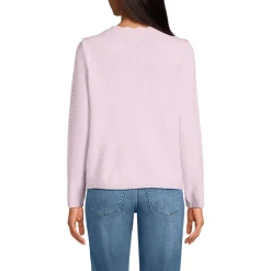 V-Cardigan mit Ajourmuster für Damen