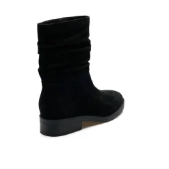 Veloursleder-Boots mit locker sitzendem Schaft für Damen