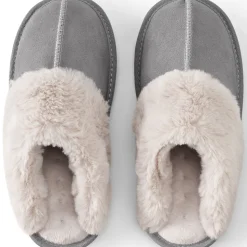 Veloursleder-Pantoffeln für Damen