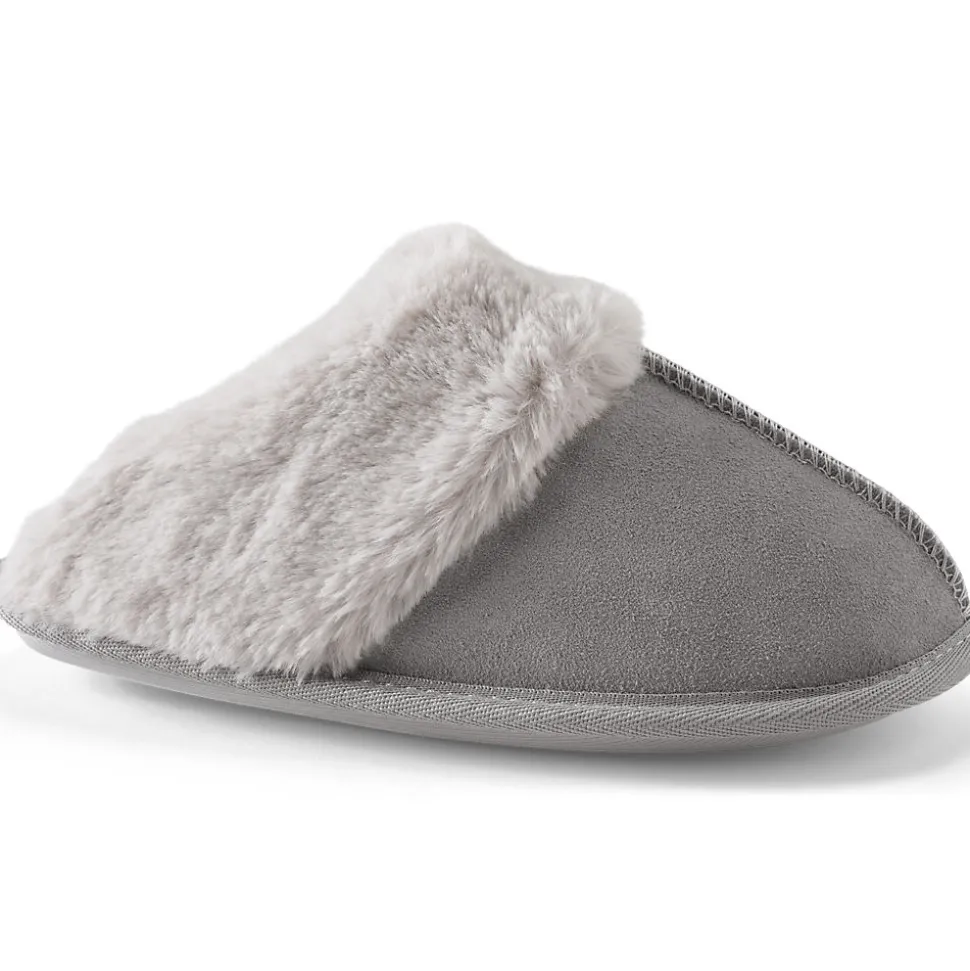 Veloursleder-Pantoffeln für Damen