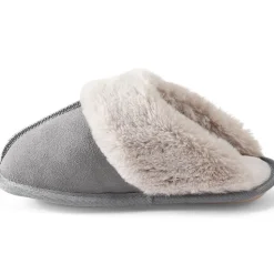 Veloursleder-Pantoffeln für Damen
