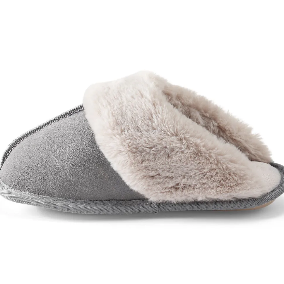 Veloursleder-Pantoffeln für Damen
