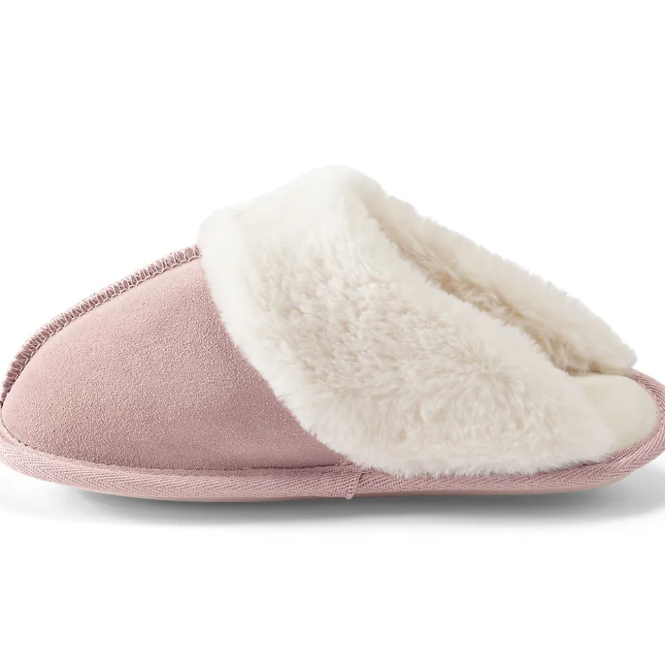 Veloursleder-Pantoffeln für Damen