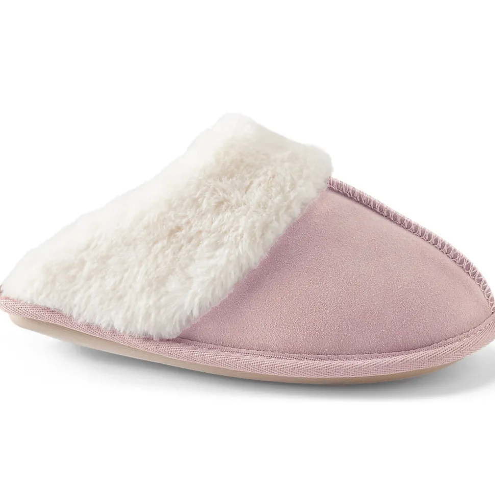 Veloursleder-Pantoffeln für Damen