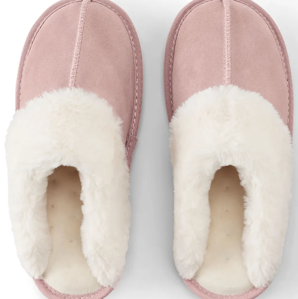 Veloursleder-Pantoffeln für Damen