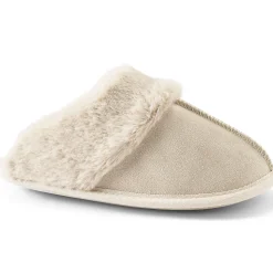 Veloursleder-Pantoffeln für Damen