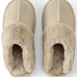 Veloursleder-Pantoffeln für Damen