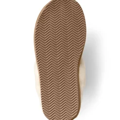 Veloursleder-Pantoffeln mit Lammfell-Futter für Damen
