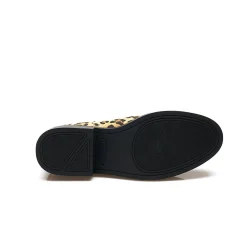 Veloursleder-Stiefeletten mit Leo-Muster für Damen