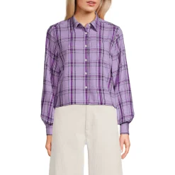Verkürzte Flanellbluse für Damen