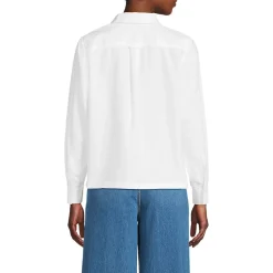 Verkürzte Oxfordbluse für Damen