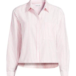 Verkürzte Oxfordbluse für Damen