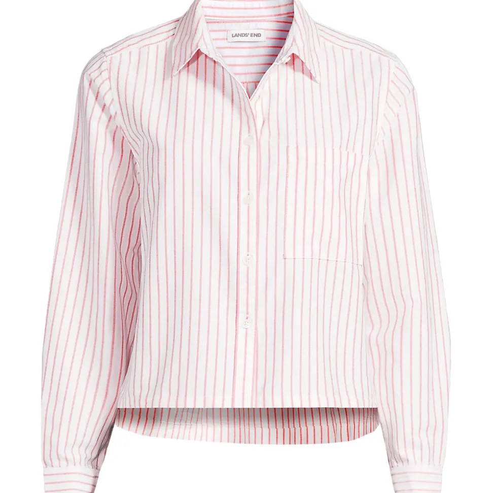 Verkürzte Oxfordbluse für Damen