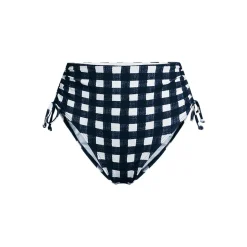 Verstellbare High Waist Bikinihose aus Piqué für Damen