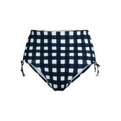 Verstellbare High Waist Bikinihose aus Piqué für Damen