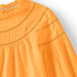 Voile-Bluse aus Baumwollmix für Damen