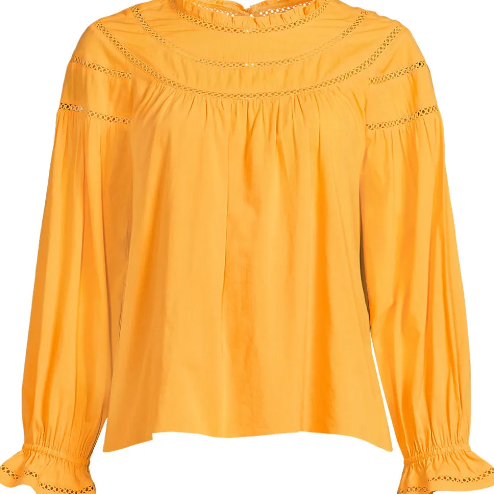 Voile-Bluse aus Baumwollmix für Damen